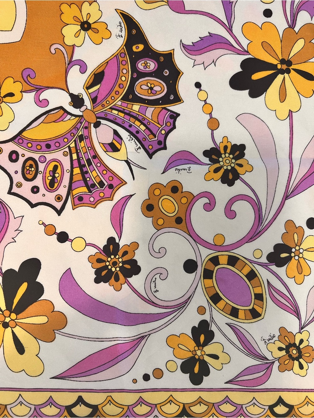 Vintage Pucci Silk  Butterfly Scarf
